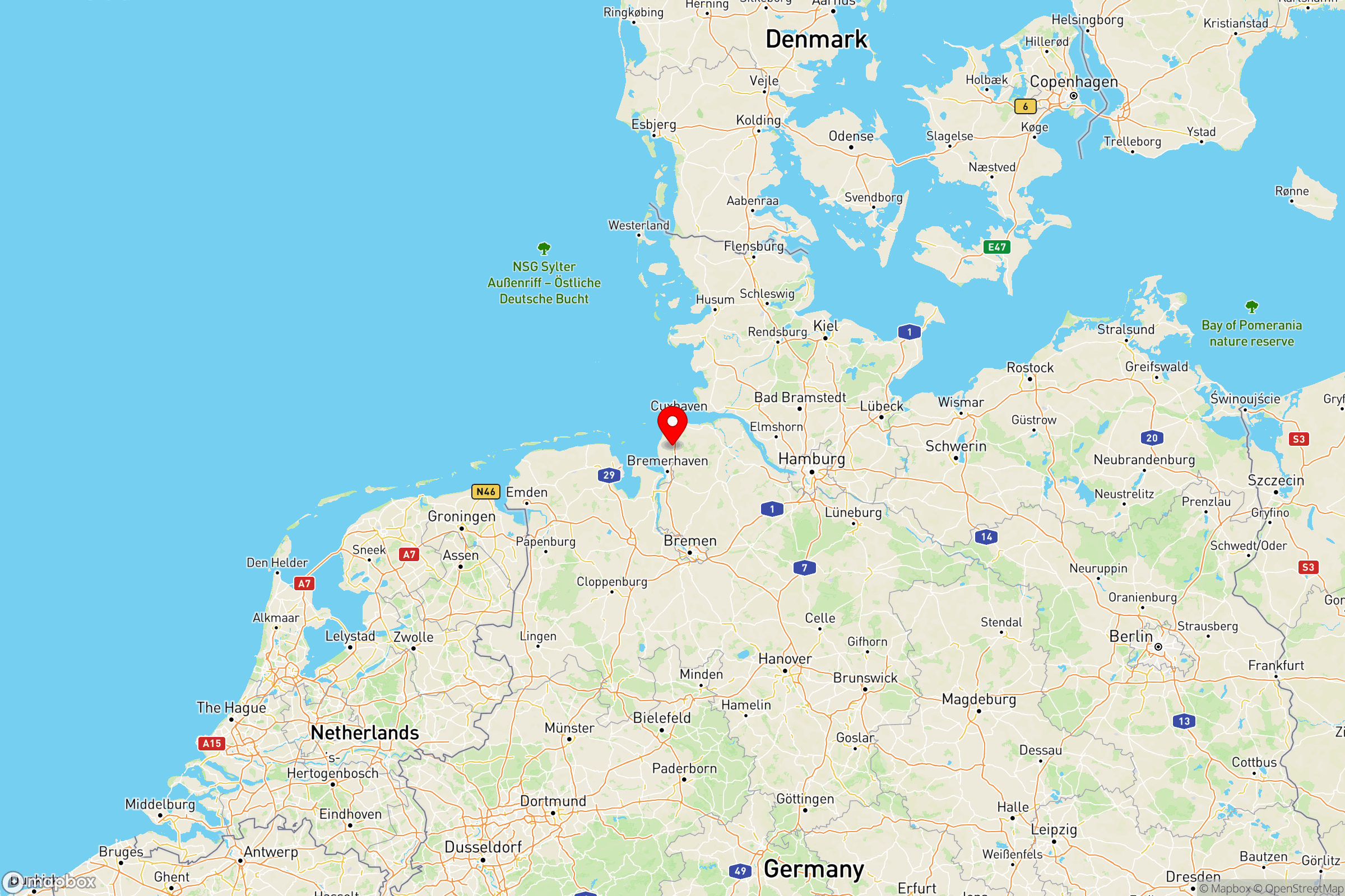 Property Location Map - Industrieweg, Cuxhaven (Wurster Nordseeküste)
